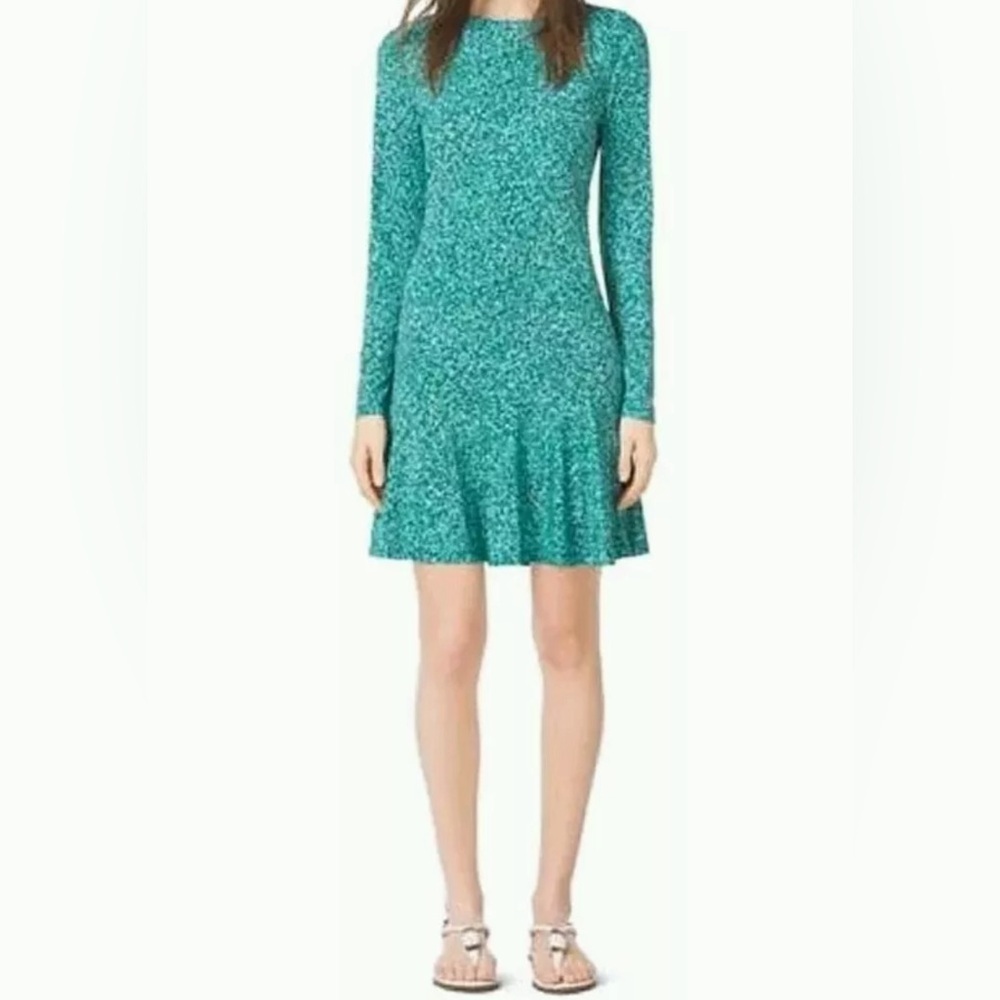 MICHAEL Michael Kors Multi Color Printed Flounce-Hem Dress XS